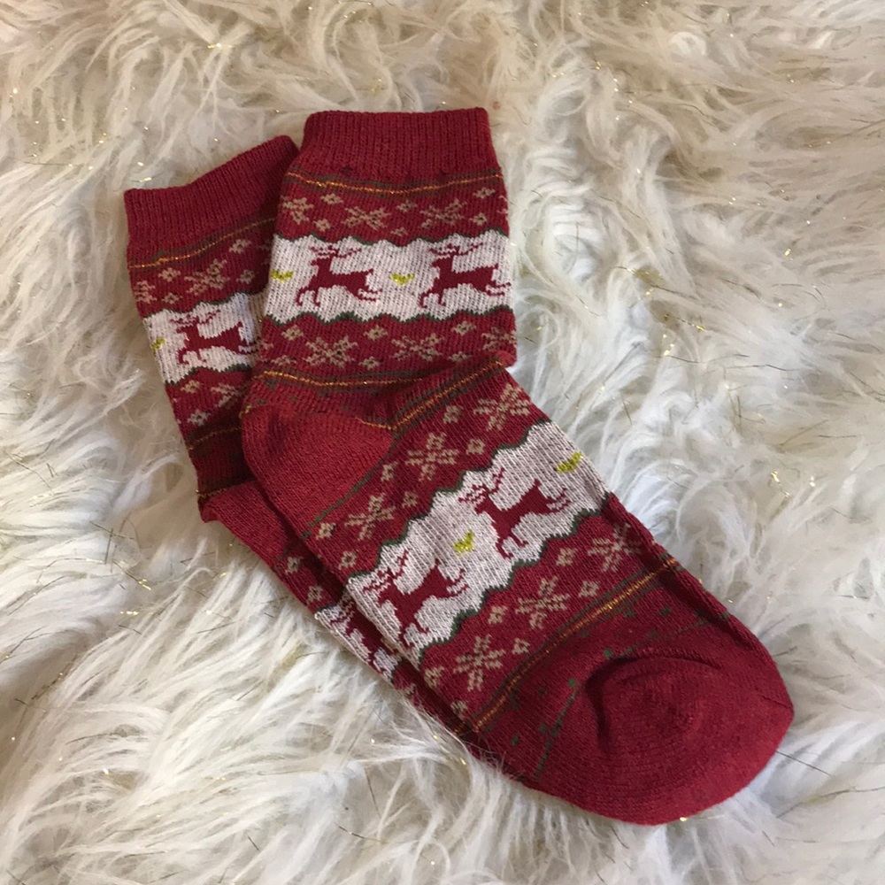 Winter Print Womens Crew Socks